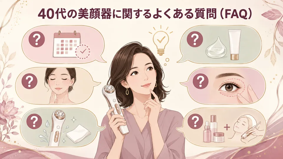 40代の美顔器に関するよくある質問(FAQ)