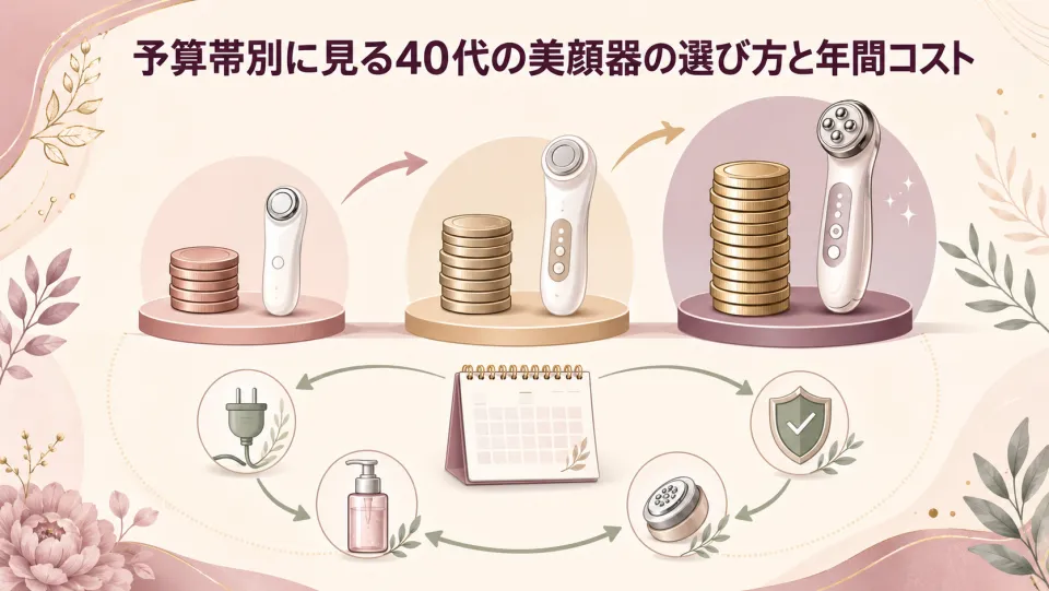 予算帯別に見る40代の美顔器の選び方と年間コスト