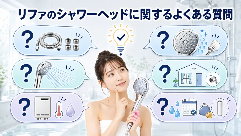 リファのシャワーヘッドに関するよくある質問